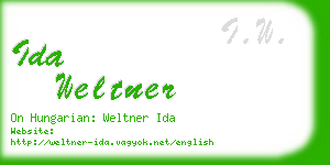 ida weltner business card